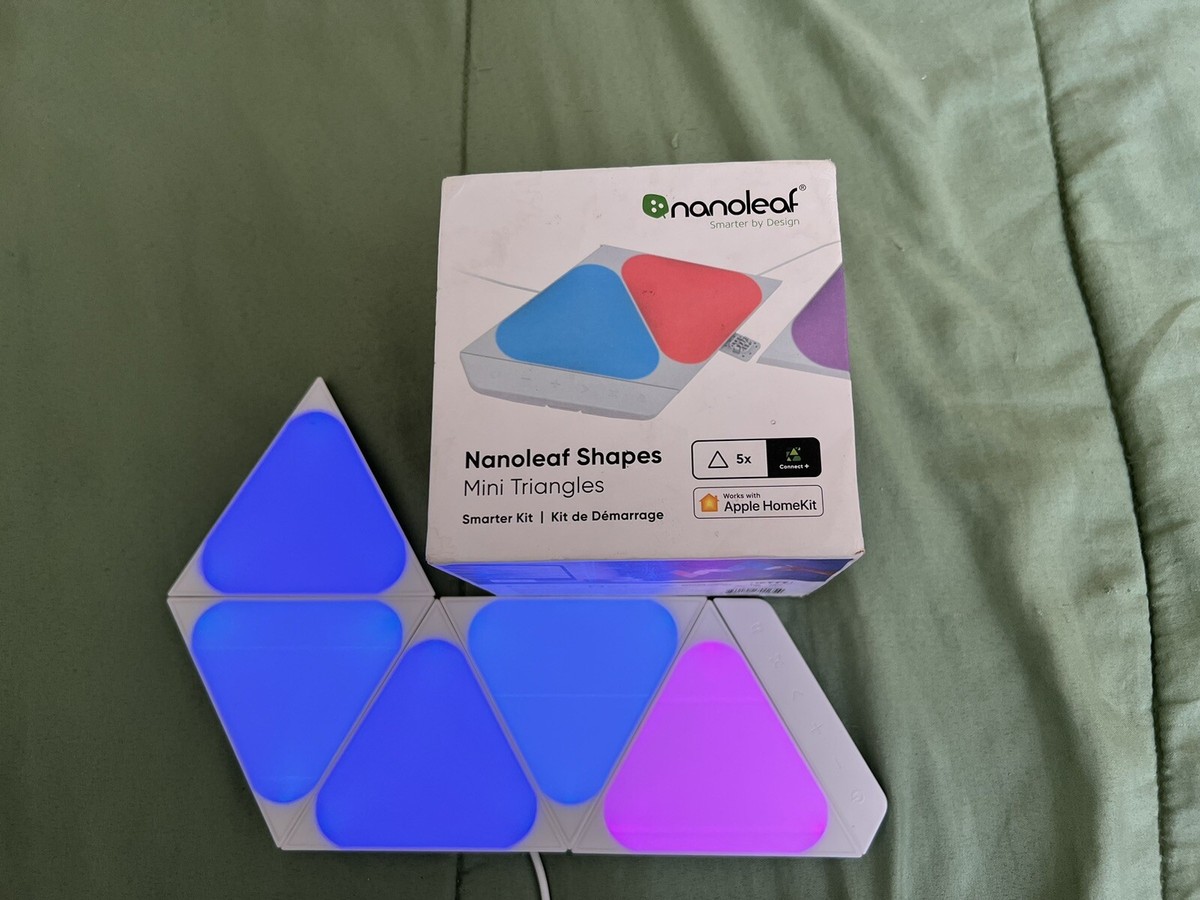 Nanoleaf Shapes Mini Triangles (5x) - Smarter Kit | eBay Nanoleaf Shapes Mini Triangles (5x) - Smarter Kit | eBay