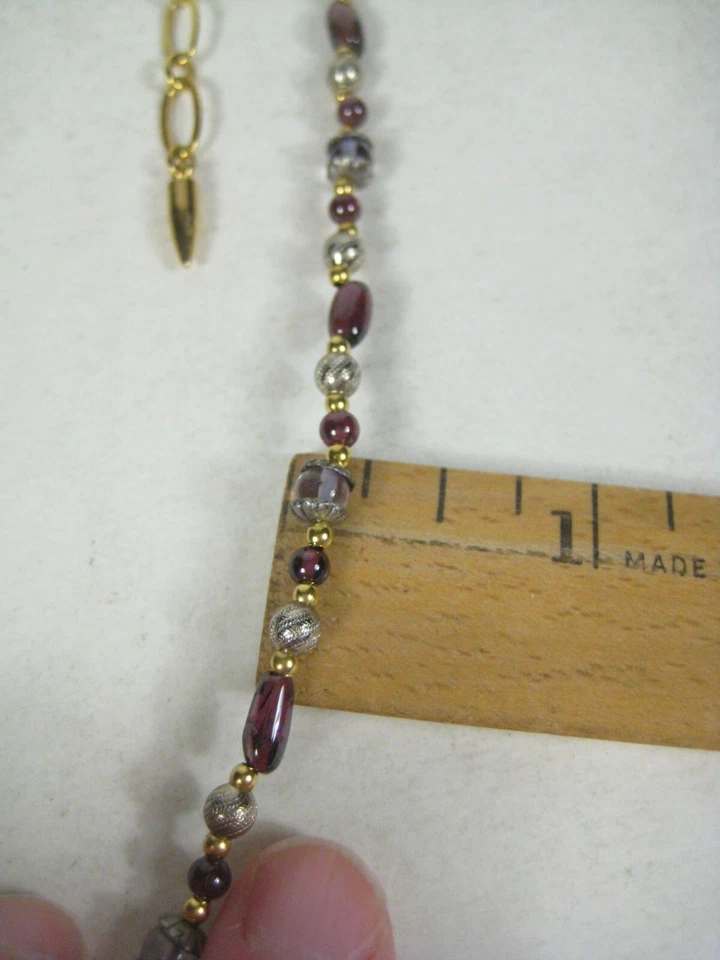 Gargantilla colgante cuadrada amatista de 15 pulgadas Michael Golan enchapada en oro de 24 quilates Foto 3 de 4