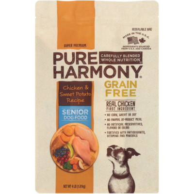 Pure Harmony Grain Free Senior Chicken & Sweet Potato Recipe Dog Food 4 LB