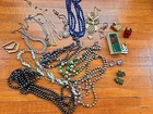 Vintage Estate Costume Jewelry Lot of 24 Necklace Rings Earrings Brooch Pin
