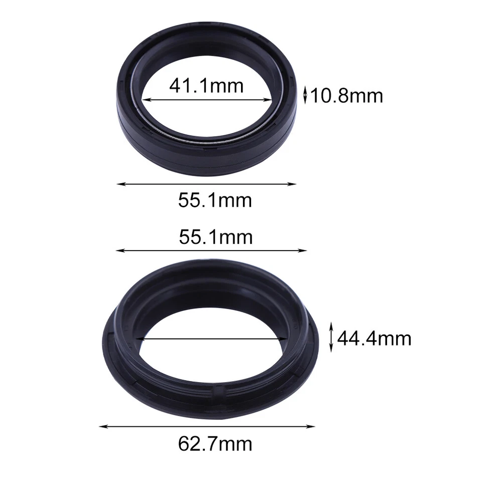 Front Fork Damper Shock Absorber Fork Dust Oil Seal Kit For Motorcycle 43x55x11 - Imagem 4 de 4
