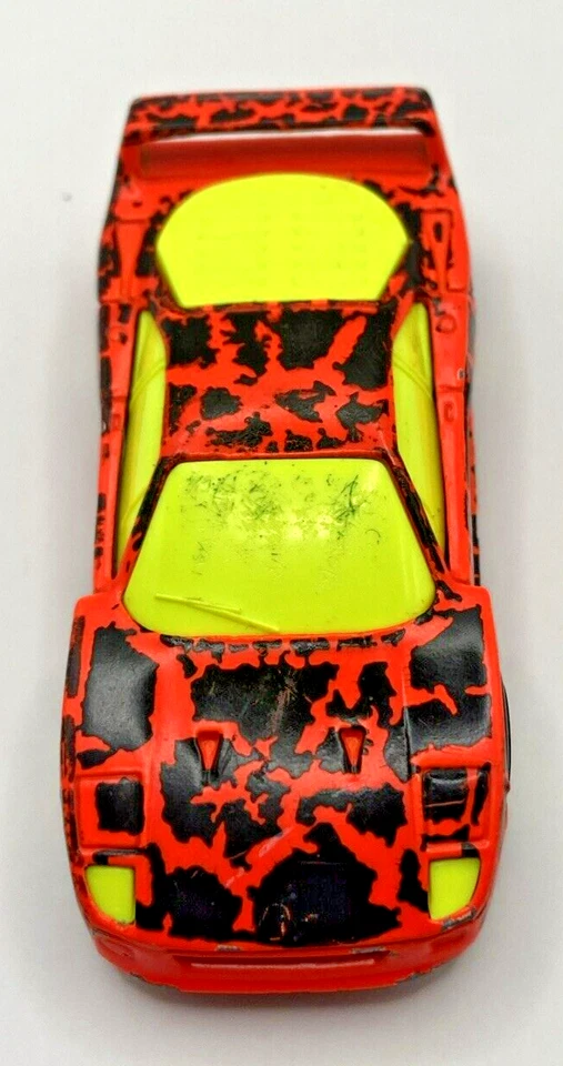 Matchbox # 24 1988 naranja amarillo neón camuflaje salpicaduras Ferrari F40 1:59 Foto 3 de 4