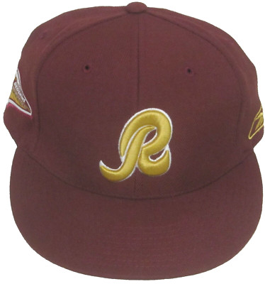 NFL Washington Redskins Burgundy Limited Edition Flat Bill Fitted Hat, Sz 7 1/4