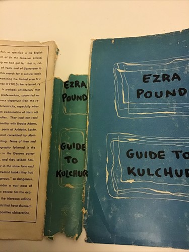 Guide to Kulchur by Ezra Pound 1952 New Directions. HC/DJ. - Foto 21 di 22