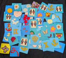 Large Lot of 75 Mixed Applique Bits Patches Butterfly Anchor Mushroom Flowers