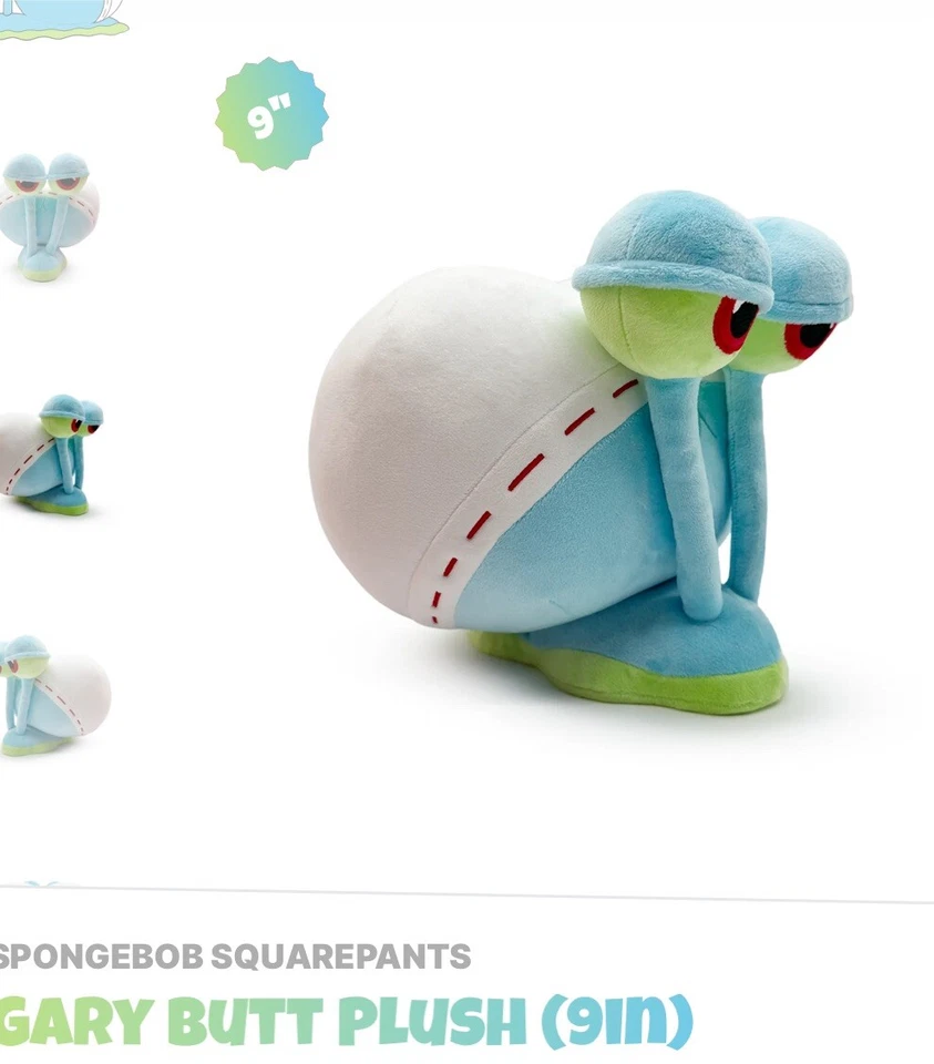 YouTooz *  Gary Butt * SpongeBob Square Pants * 9” Plush * NEW * In Hand * - Image 2 of 4