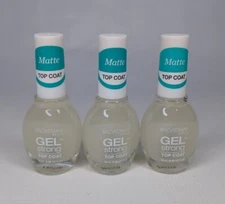3 Pack Broadway Nails Gel Strong Nail Polish G116 MATTE TOP COAT .44 fl oz New