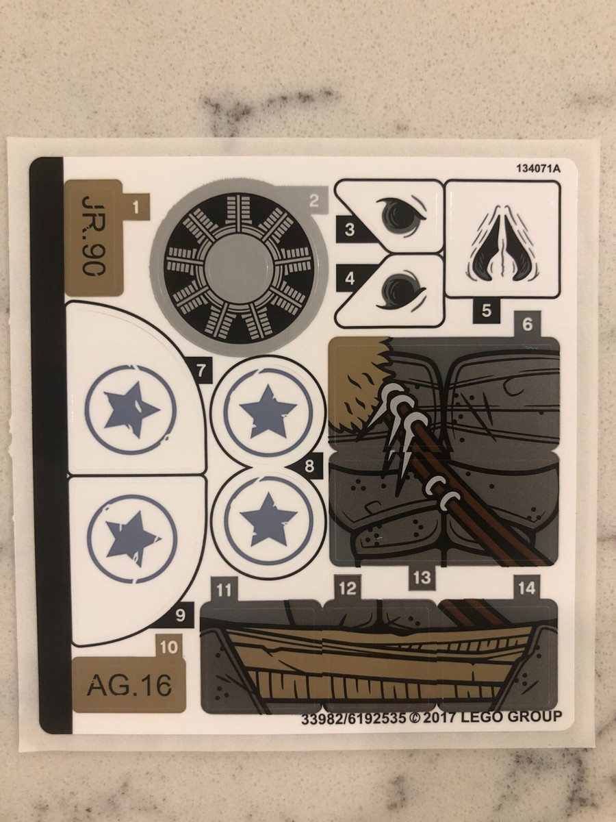 LEGO STICKER SHEET for 76075 Wonder Woman Warrior Battle, New