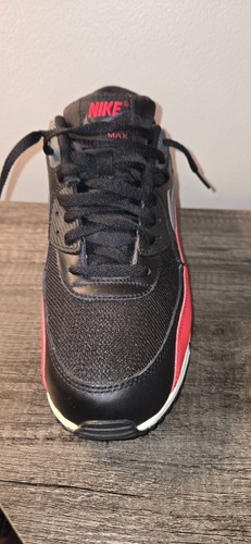 Nike Air Max 90 Essential Shoes Mens 11.5 Black Red Gray Sneakers 537384-062 - Picture 8 of 12