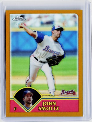 2003 TOPPS CHROME GOLD REFRACTOR #370 - JOHN SMOLTZ #ED 294/449