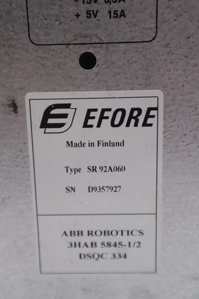 Módulo de fuente de alimentación Efore ABB SR92A060 3HAB 5845-1/2 STOCK 3191 Foto 2 de 4