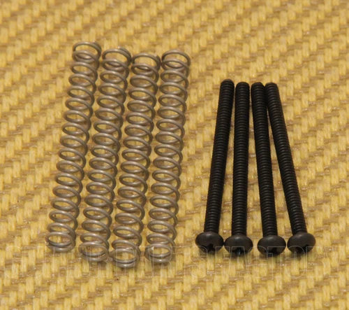 GS-0012-003 Black SAE/USA Guitar/Bass Humbucker Pickup Mounting Screws/Springs 