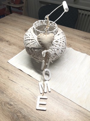 Vintage Laterne Licht Shabby Chic Korb Home Weiß Deko ...