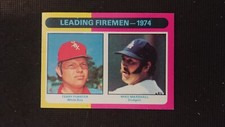 1975 Topps Baseball card # 313 Leading Firemen (VERY GOOD CONDITION)