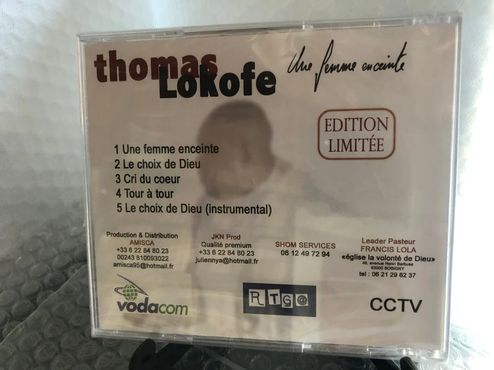 THOMAS LOKOFE - UNE FEMME ENCEINTE - AFRICAN ZOUK CD NEUF - Photo 2/2