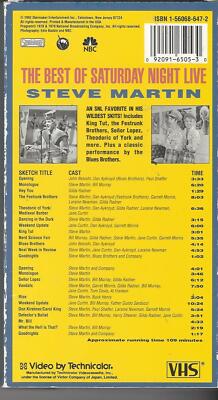 その他 Snl: B.O. Steve Martin [VHS] Best of Saturday Night Live - Steve Martin (VHS) | eBay