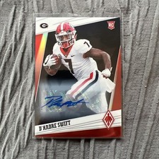 D'ANDRE SWIFT 2020 PANINI CHRONICLES DRAFT PICKS PHOENIX BLACK AUTO #8 1/7