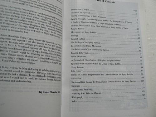 The Spiny Babbler.An Endemic Bird of Nepal.A Monograph.Tej Kumar Shrestha.1998. - Picture 7 of 12