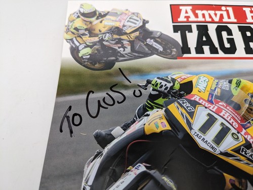 Lotto di 2 Poster Autografi James Ellison Superbike Motociclista Firmati 11,5x8 - Foto 5 di 8