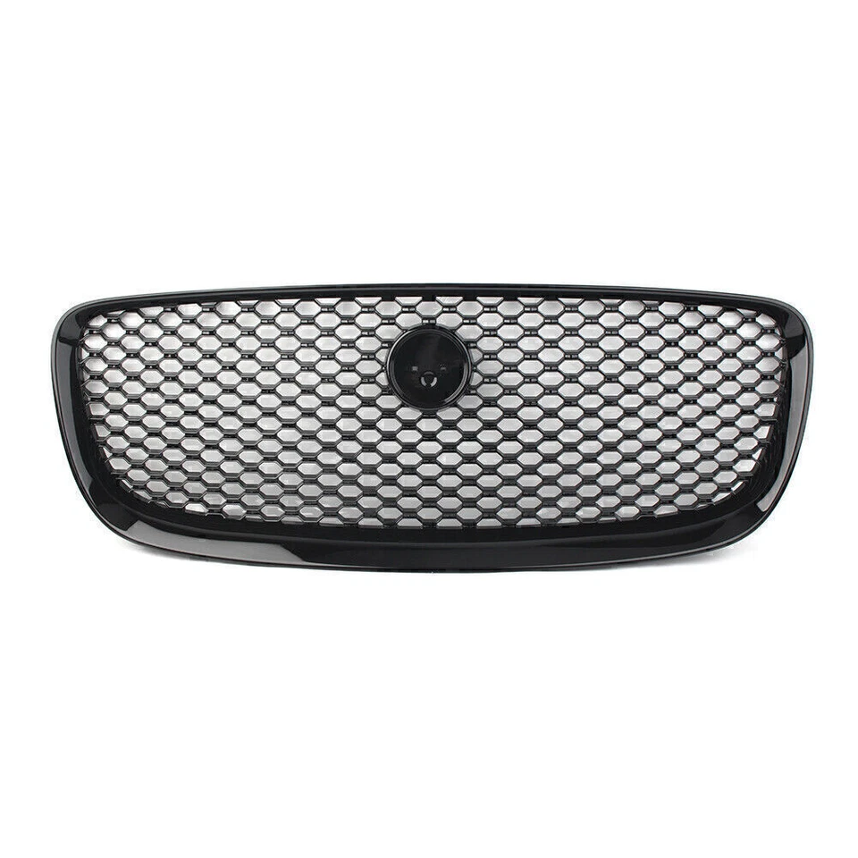 Front Upper Vent Grille Gloss Black Mesh Radiator Fit Jaguar F-PACE 2016-2020 Foto 2 de 4