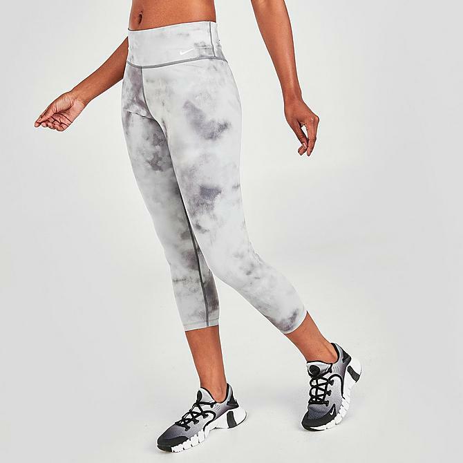 Nike One Women Icon Clash Smoke Grey/White Crop Leggings (DA0339