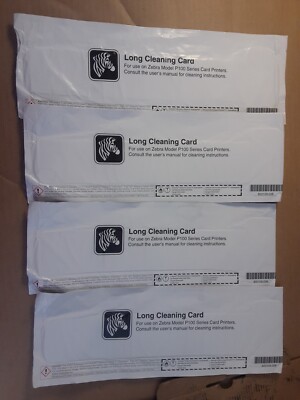 Zebra LANGE REINIGUNGSKARTE (4er-Pack) FÜR DIE VERWENDUNG MIT KARTENDRUCKERN DER P100 SERIE