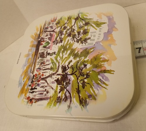Vintage Placecards Sloan Square Set of 4Great Britain decoration 6 1/2"×6 1/2" - Picture 11 of 12