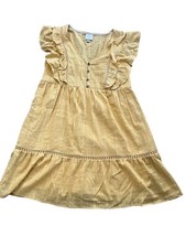 Knox Rose Yellow Dress Womens Medium Sleeveless Midi Boho