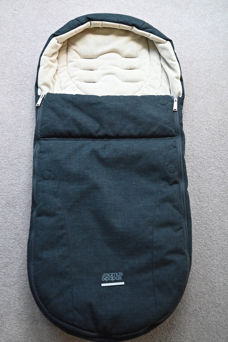 New Mamas and Papas Navy Blue Flannel Pram Cold Weather PLUS Footmuff  Cosytoes