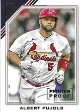 2022 Topps Gallery #181 Printer Proof Albert Pujols St. Louis Cardinals