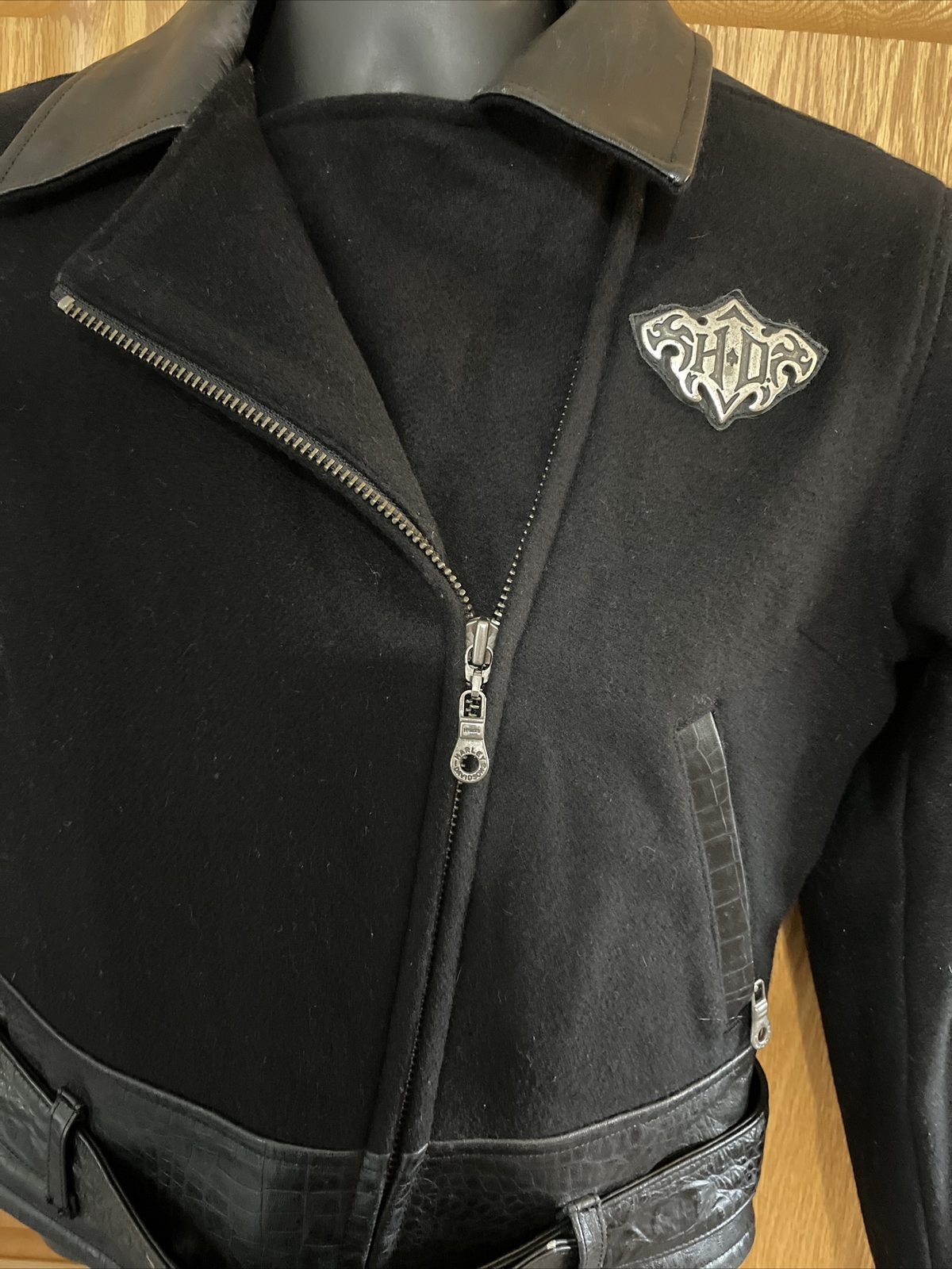 Harley Davidson Womens Jacket Extra Small Wool Mo… - image 4