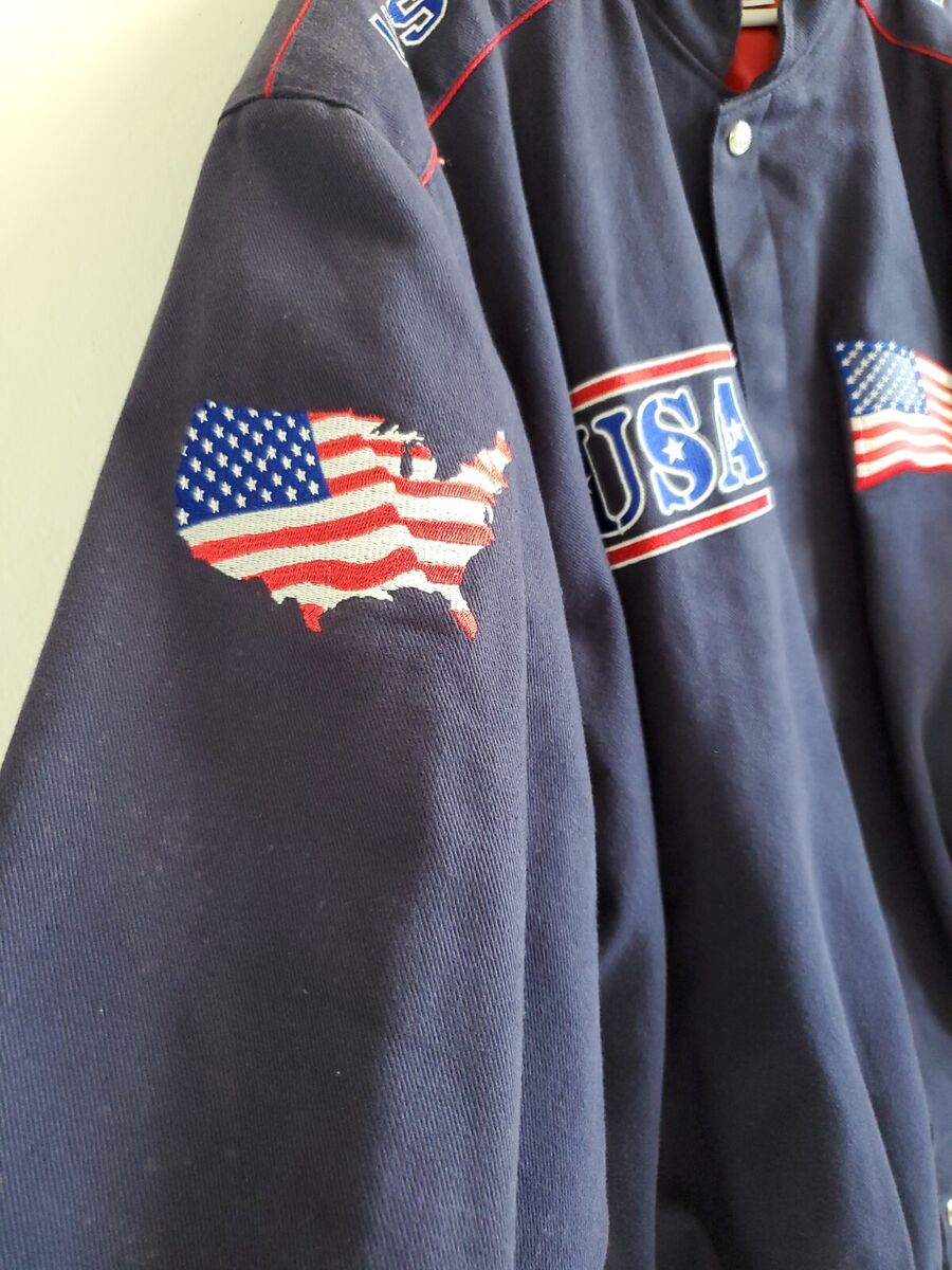 Jeff Hamilton Spirit of America Men's Bomber Jacket Sz 3XL Jeff Hamilton Spirit of America Men's Bomber Jacket Sz 3XL