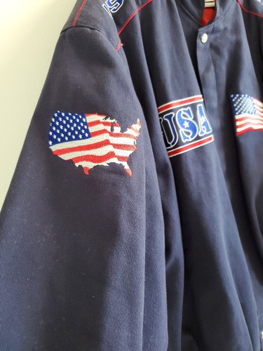 Jeff Hamilton Spirit of America Men's Bomber Jacket Sz 3XL - Blue (PRE-OWNED) - Picture 3 of 23