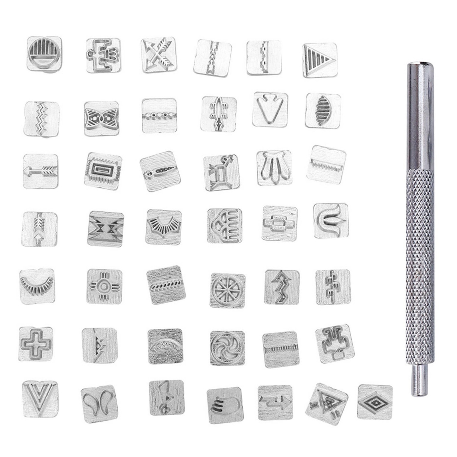 43Pcs Stamps Set Durable Leather Craft Stamping Tool For Enthusiasts Popular