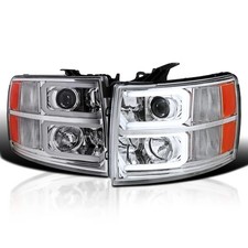 LED Projector Headlights Pair 2007-2013 Silverado 1500 2007-2014 2500HD 3500HD