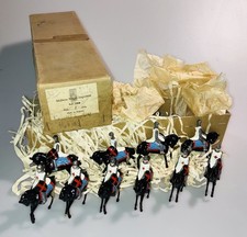 Johillco Ref. 235B Export Box of 10 Medieval Templar Knights on Horseback: 1950s