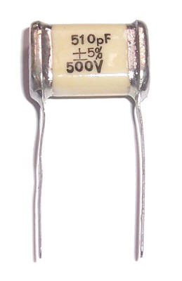 Vintage mica capacitor Miflex SG-3 510pF 5% 500V 4 Stück 