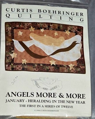 Curtis Boehringer Quilting Pattern And Fabric Kit'ANGELS MORE & MORE'  1999 NIP 
