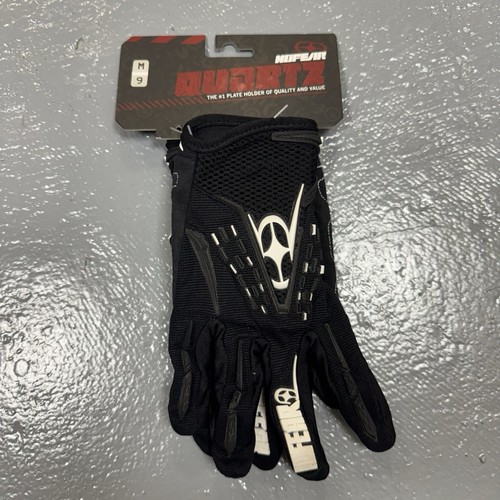 No Fear Quartz Motorcycle Motocross Riding Gloves Black/White Size M/9 NEW