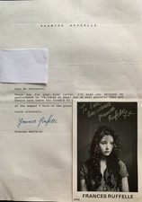 FRANCES RUFFELLE UK EUROVISION SINGER 1994. **HAND SIGNED** PHOTO & LETTER 