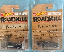 Hot Wheels Roadkill Rotsun & Datsun 240Z MotorTrend 1:64 Diecast Limited Edition
