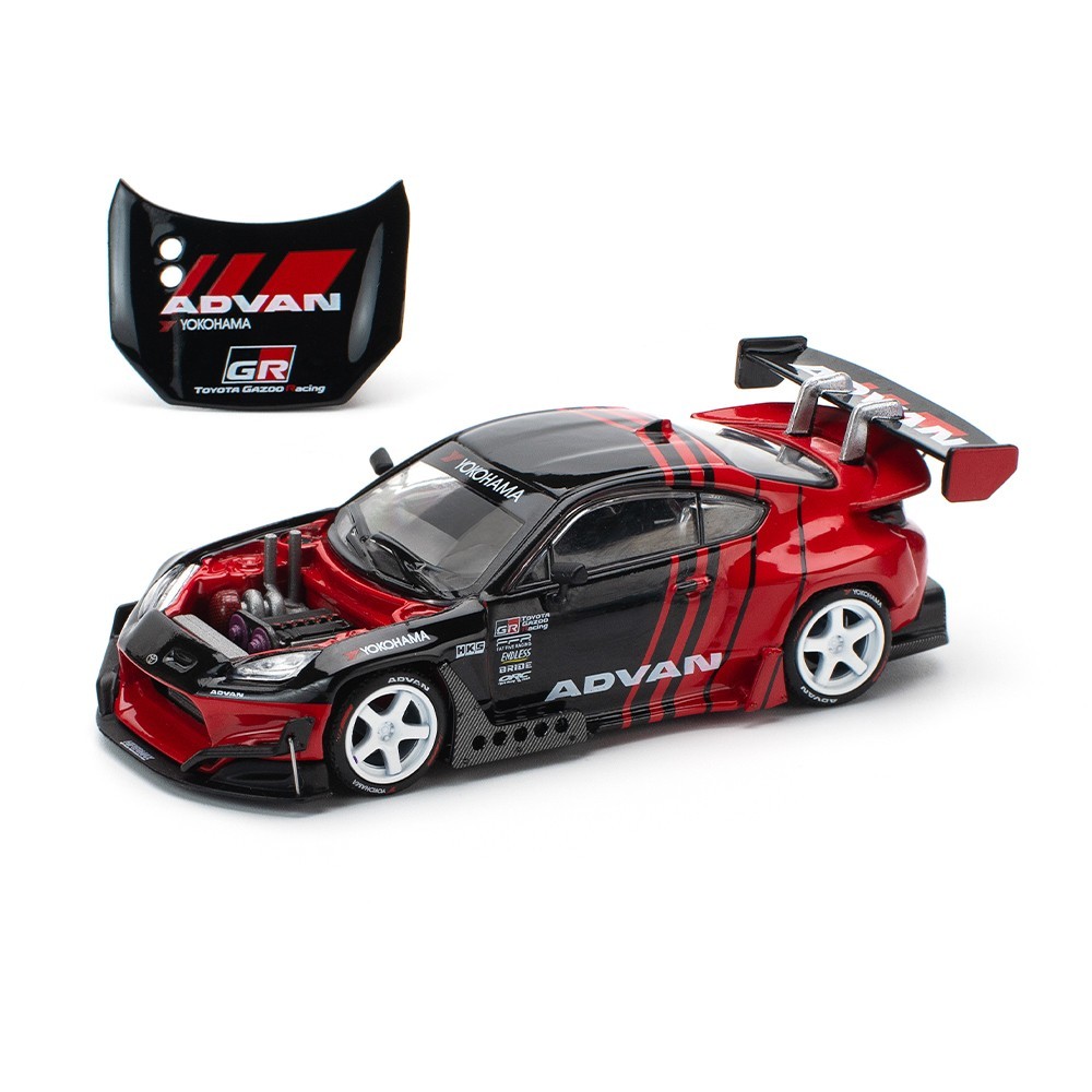 Pop Race 1:64 Toyota GR86 Pandem Advan Livery Diecast Model Car PR640228