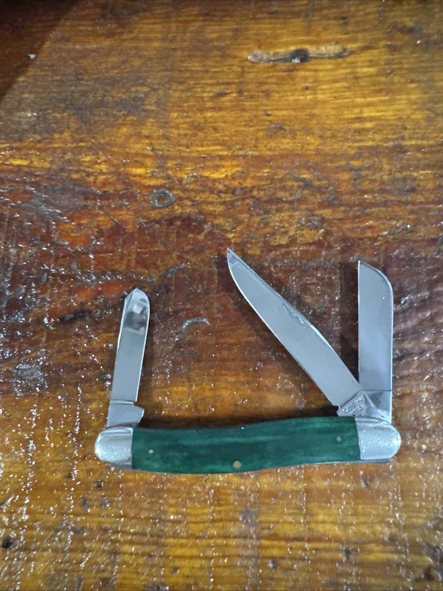 1979 CASE XX SG63047 SMOOTH GREEN BONE STOCKMAN KNIFE FOR FLESH