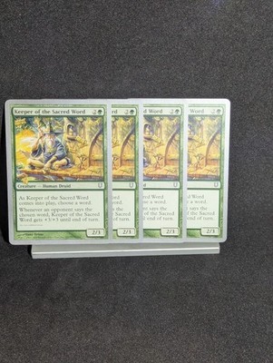 Keeper of the Sacred Word X4 LP Unhinged  MTG