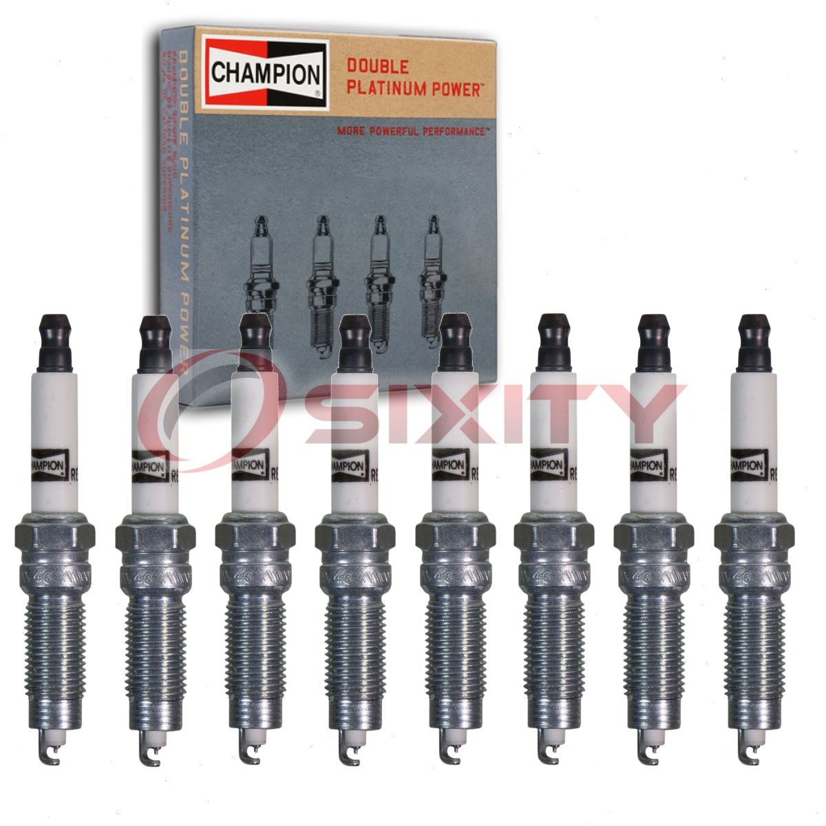 8 pc Champion Double Platinum Spark Plugs for 2008-2010 Mercury Mountaineer vi