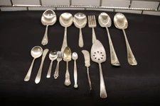 Misc Silver Plate Flatware/Serving Utensils 14 pcs Spoons, Forks, Pie Server
