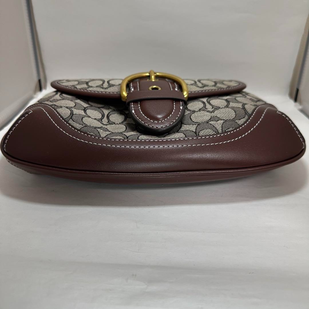 Coach Soho Signature Jacquard Top Handle Shoulder Bag CJ814 Brown