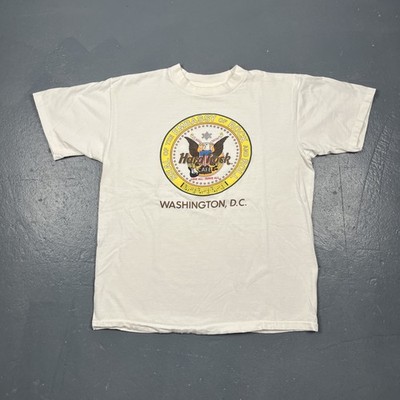 Vintage Hard Rock Cafe Washington DC Embassy Of Rock And Roll Tshirt XL White 