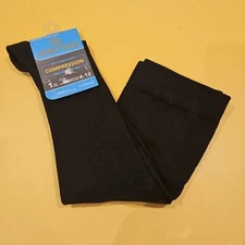 NWT Men's Size 6-12 Compression Calf Knee High Socks 15-20mmgH Black Juncture