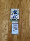 Detroit Lions HOF Charlie Sanders Signed GLAC Goal Line Art Card JSA